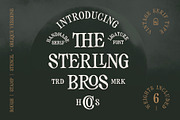 The Sterling Bros | Vintage Serif, a Handwritten Font by Hustle Supply Co. (Thumbnail 1 of 10)