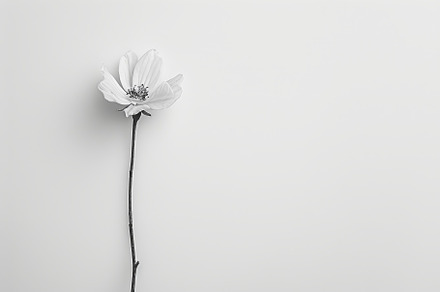 A single white flower stands out aga, a Photo by Iftikhar Alam