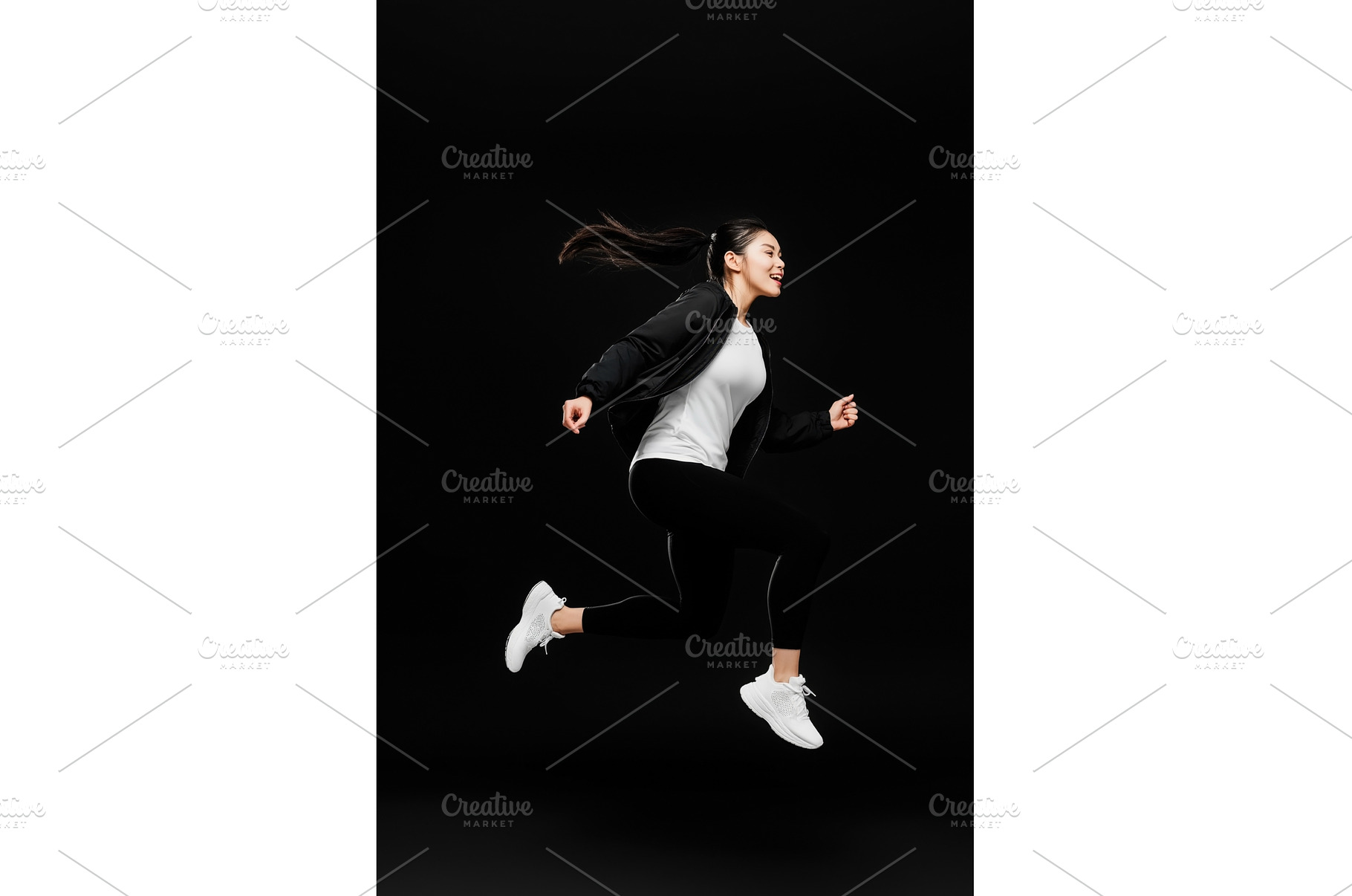 Asian woman in athletic clothing, a Person Photo by Sergey Kotenev