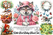 Cute Safari Party Animal Watercolor, an Illustration by DreamPrint404 (Thumbnail 1 of 6)