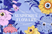 Suspicious Flowers: illustrations, an Illustration by marmarina (Thumbnail 1 of 13)