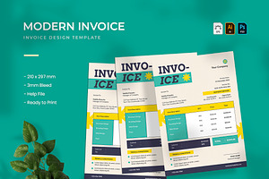 Modern Aesthetic - Invoice, a Print Template by VUNIRA