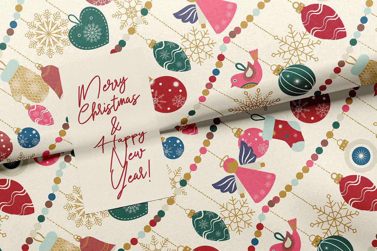 Retro Christmas Seamless Patterns, a Pattern Graphic by Svetlana Lerie (Photo 3 of 9)