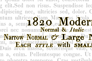 1820 Modern Complete Set, a Serif Font by GLC Foundry (Thumbnail 1 of 5)