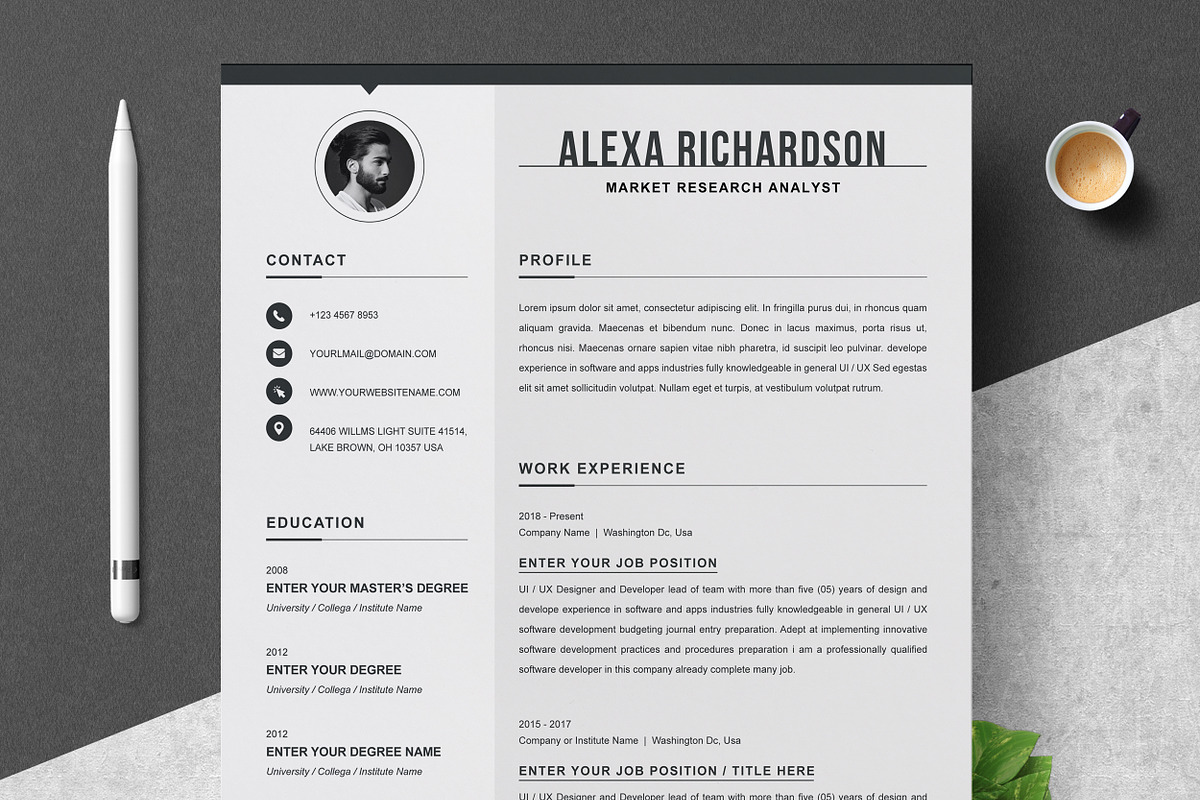 Resume Template, a Resume Template by ResumeInventor (Photo 1 of 6)