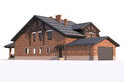 A Chalet house with a garage, an Architecture 3D Model by profdesign (Thumbnail 11 of 21)