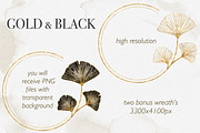 Gold and Black Leaves Clipart, a Decorative Illustration by LuiDesignStudio (Thumbnail 4 of 5)