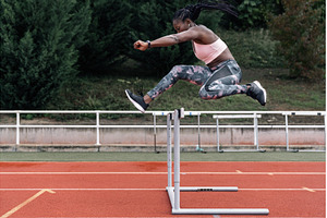 African-American athlete sprinter
