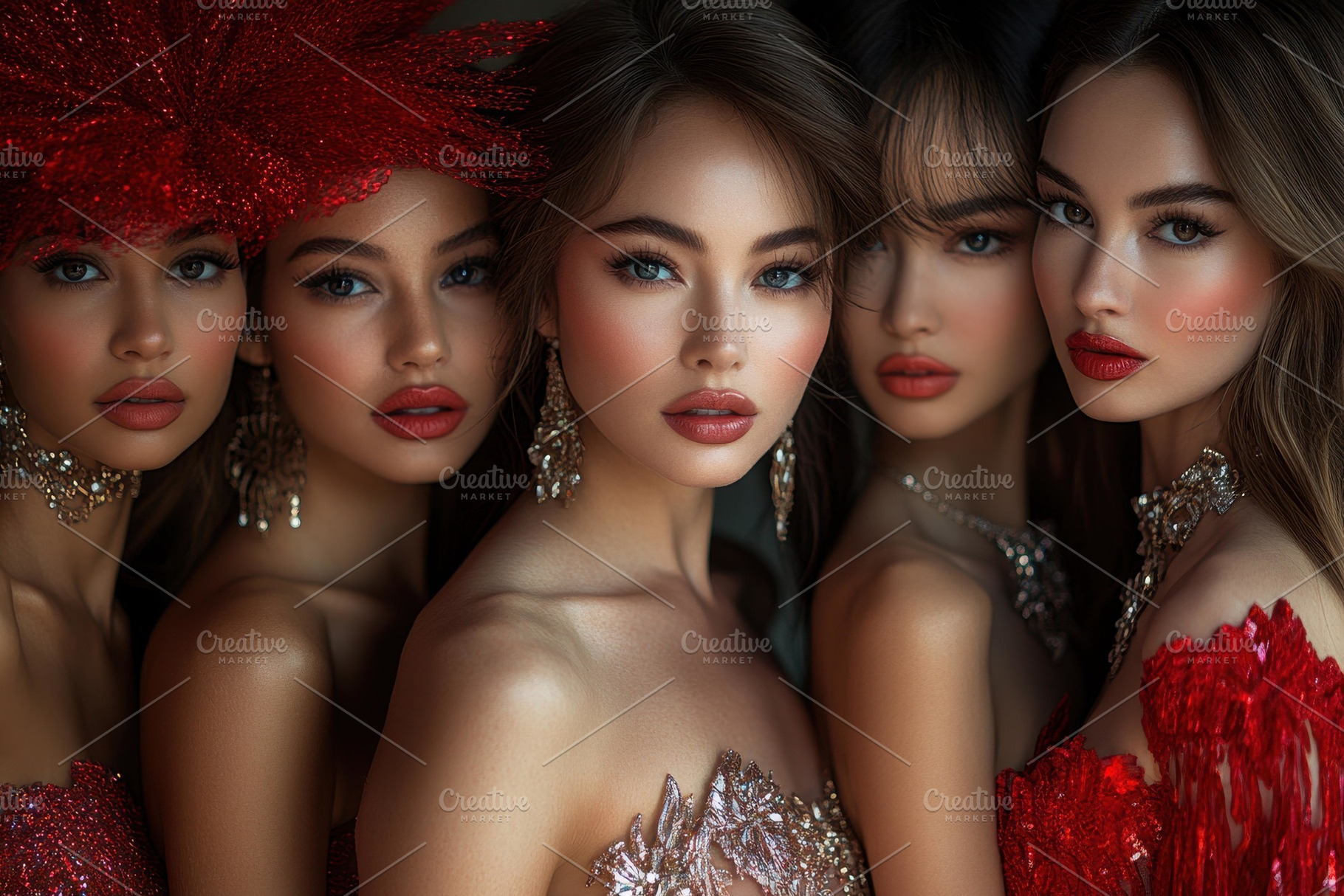 Modeling showcase featuring five wom, a Photo by Tanuart