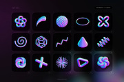 Holographic 3D shapes collection, an Object Graphic by Samolevsky (Thumbnail 10 of 13)
