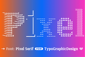 FONT Pixel Serif FLEXIBLE System Typ, a Serif Font by Typo Graphic Design