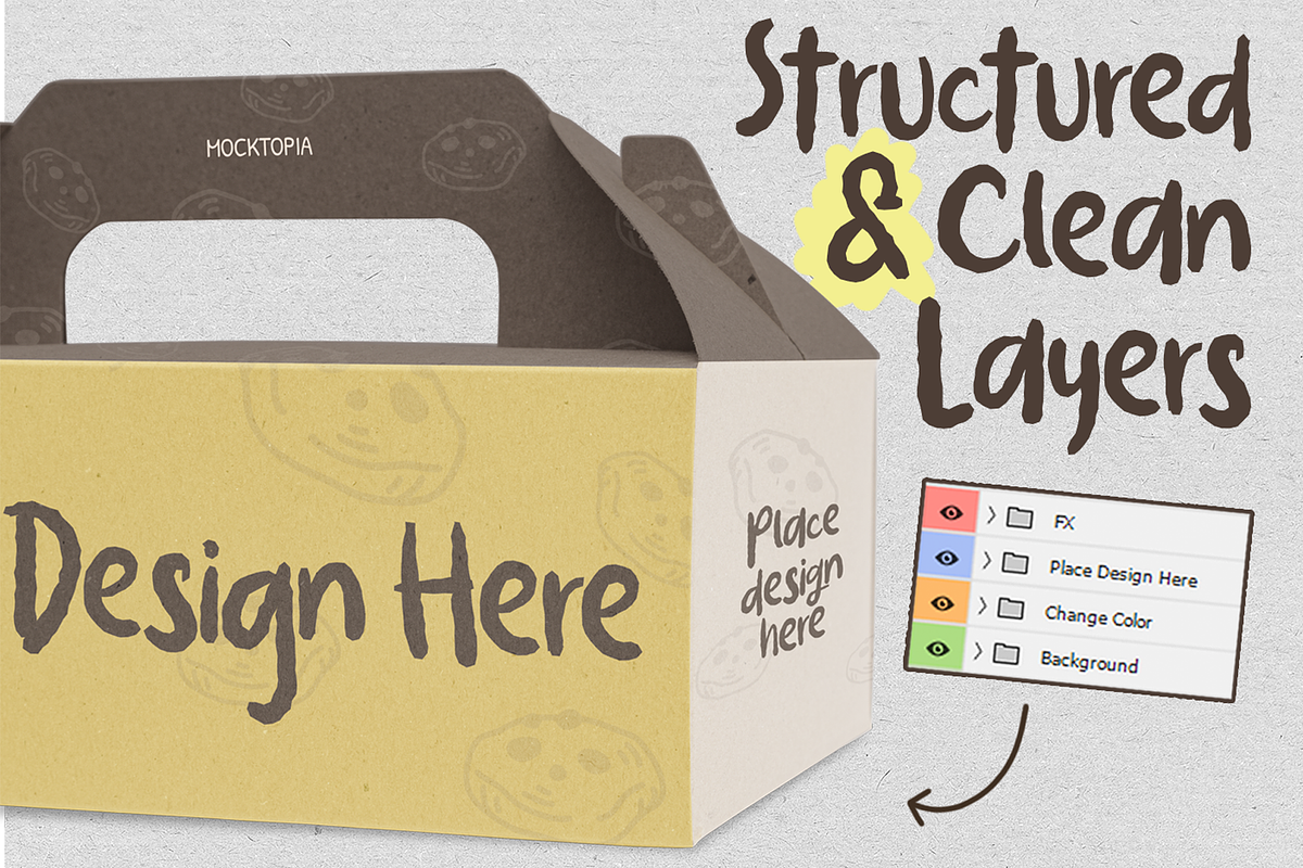 Kraft Paper Box Mockup Set, a Packaging Mockup by Mocktopia (Photo 6 of 9)