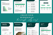 Dark Green Modern Business Plan, a Print Template by TheSimplySereneShop (Thumbnail 1 of 9)