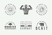 Set of vintage fighting emblems, a Branding & Logo Template by AkimD (Thumbnail 9 of 10)