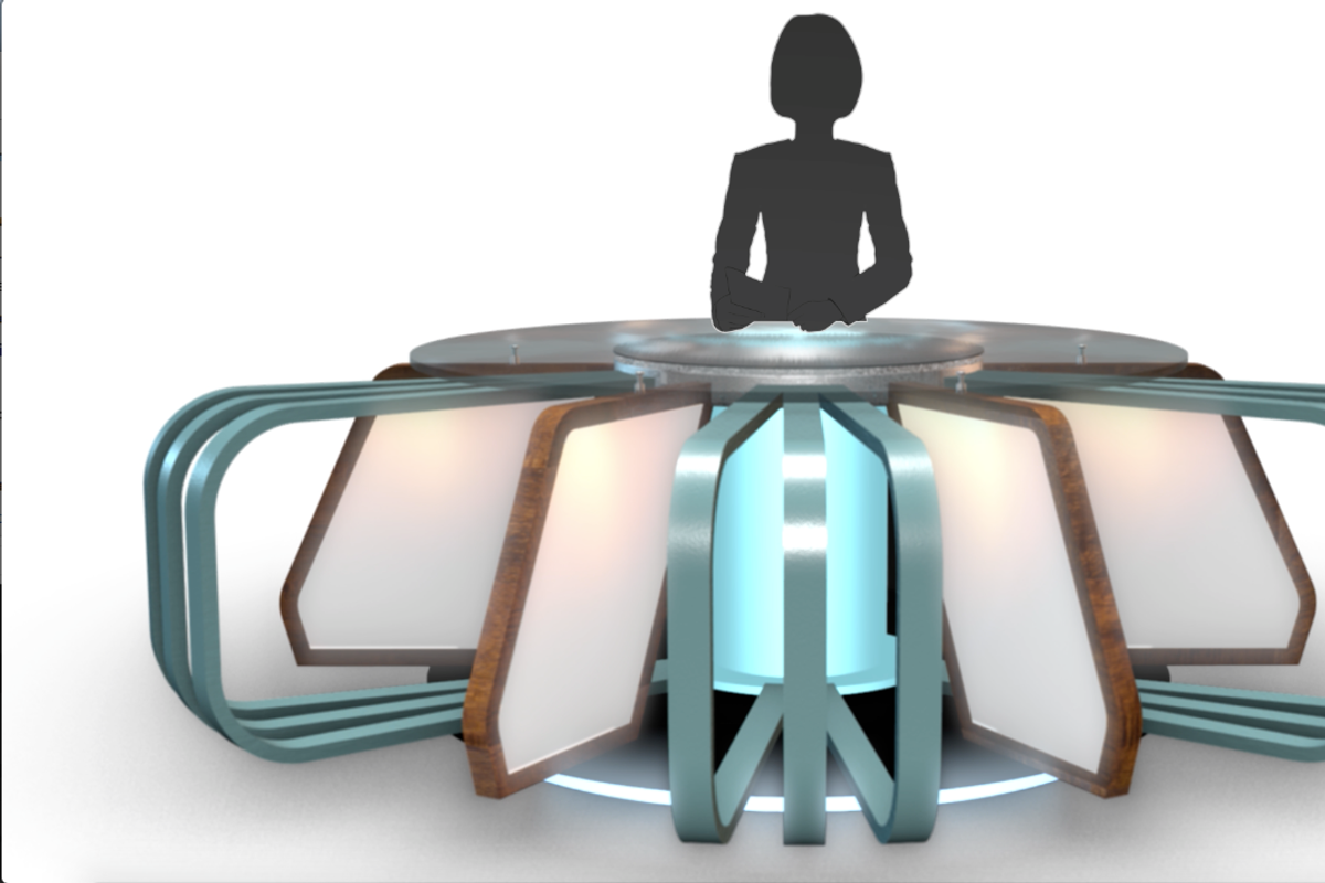 TV Studio News Desk 7, a Furniture 3D Model by akerStudio (Photo 2 of 10)