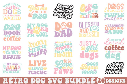 Retro Dog SVG Bundle