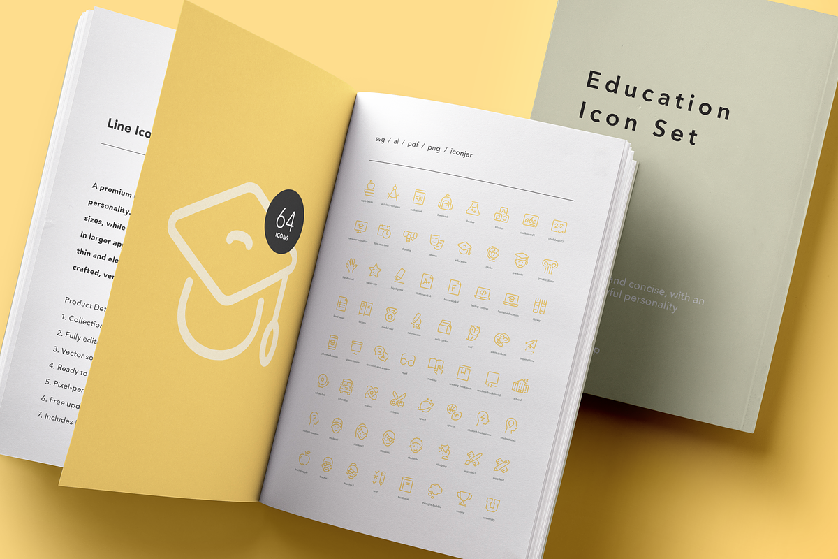 Education Icons — Pixi Line, an Outline Icon by Scott Dunlap (Photo 7 of 9)