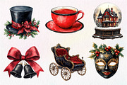 Victorian Christmas Clipart, an Illustration by Dream Creation (Thumbnail 4 of 7)