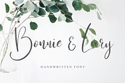 Bonnie & Lary Script, a Script Font by Creamy Script (Thumbnail 1 of 6)