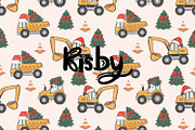 Christmas Construction Seamless File, a Pattern Graphic by KisbyArt (Thumbnail 1 of 3)