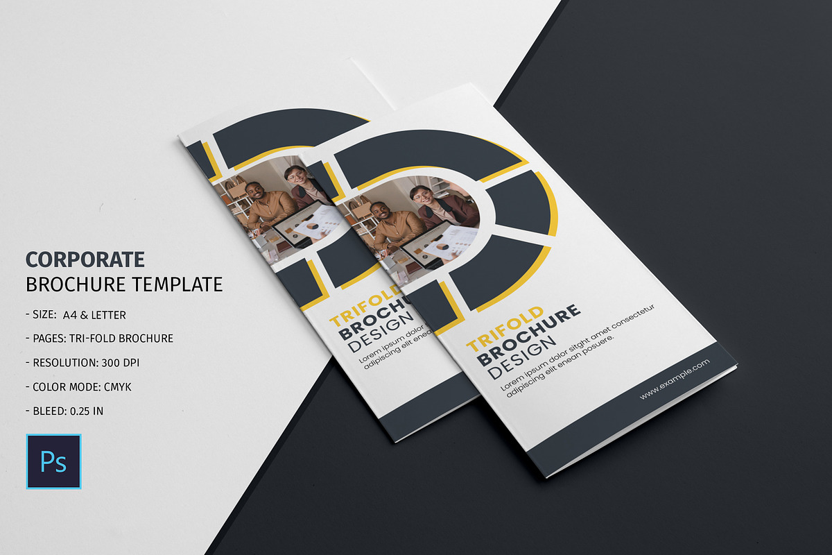Corporate Trifold Brochure, a Flyer Template by Template Shop (Photo 1 of 4)