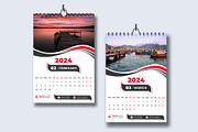 Wall Calendar 2024, a Stationery Template by pixelcreatx (Thumbnail 2 of 7)