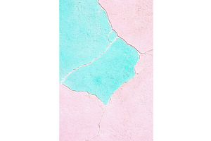 Cracked pastel wall with pink and, a Texture Illustration by Lermont51