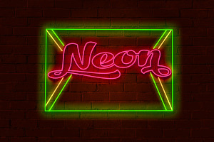 Neon Text PSD Editable Text Effect, a Layer Style Add-On by TrueVector