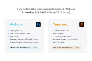 Business Card Mockup Template Bundle