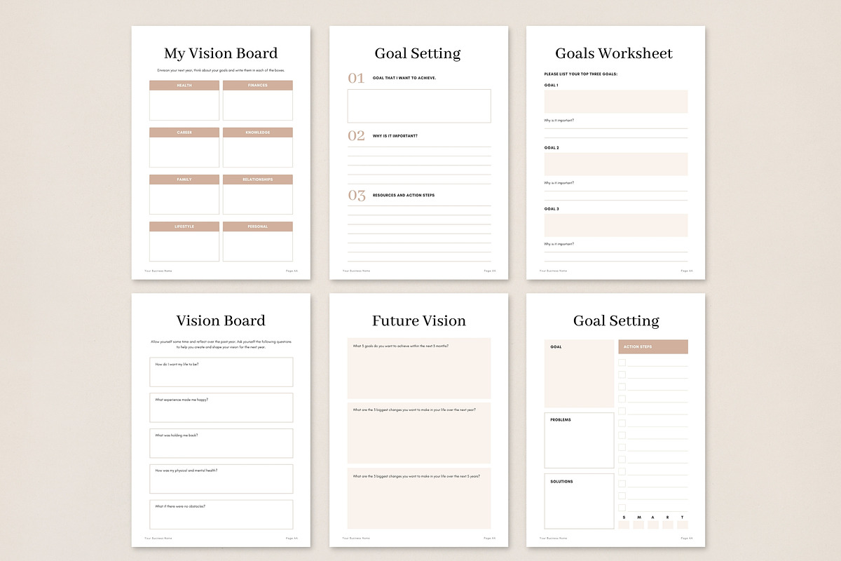 Coaching Vision & Goal Setting Canva, a Brochure Template by DeeBeeDesign (Photo 5 of 10)
