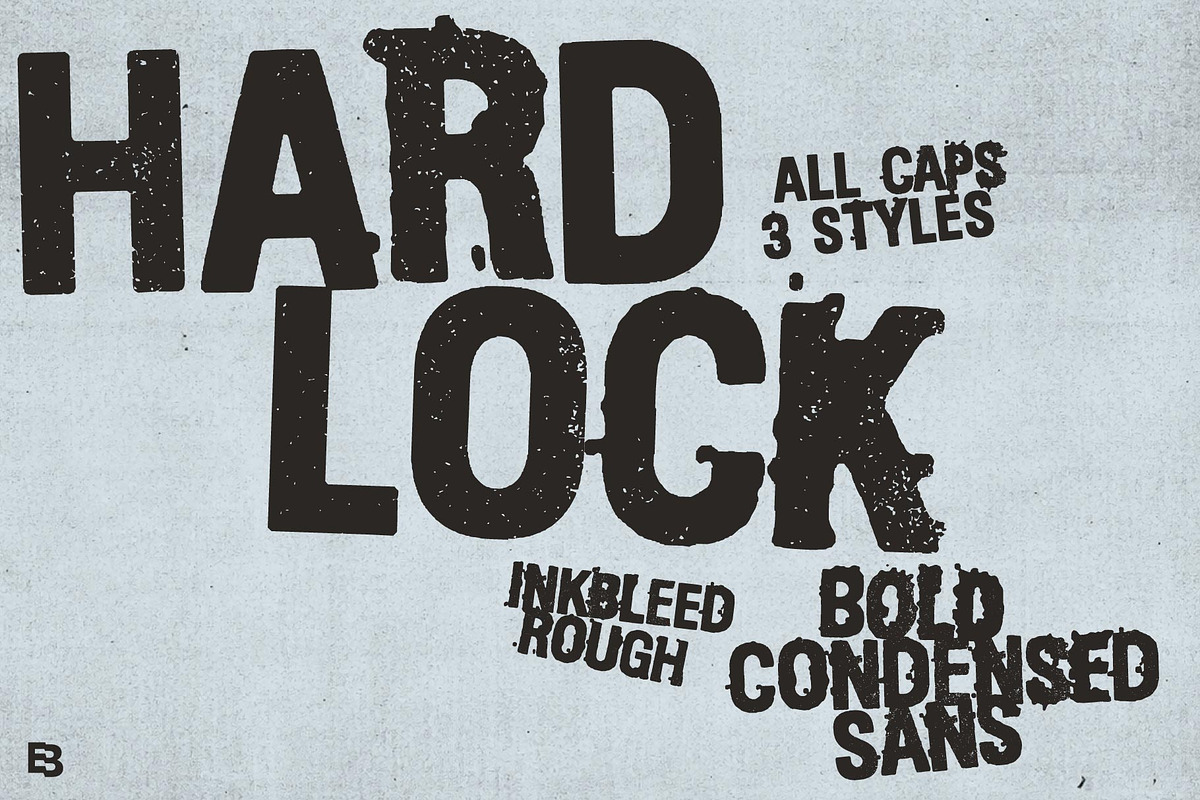 Hardlock: Rough Condensed Fonts, a Sans Serif Font by Eko Bimantara (Photo 1 of 6)