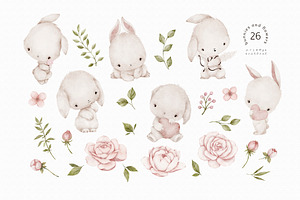 LOVELY BUNNIES Watercolor Set