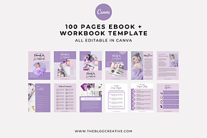 Lively Purple, Ebook Workbook Canva