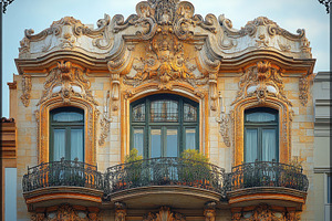 Architectural details of a historic, a Photo by Tanuart