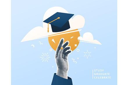 Graduate vector illustration