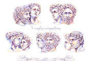 Antique Aesthetic Garden Watercolor, a Decorative Illustration by Shabbypie (Thumbnail 5 of 15)