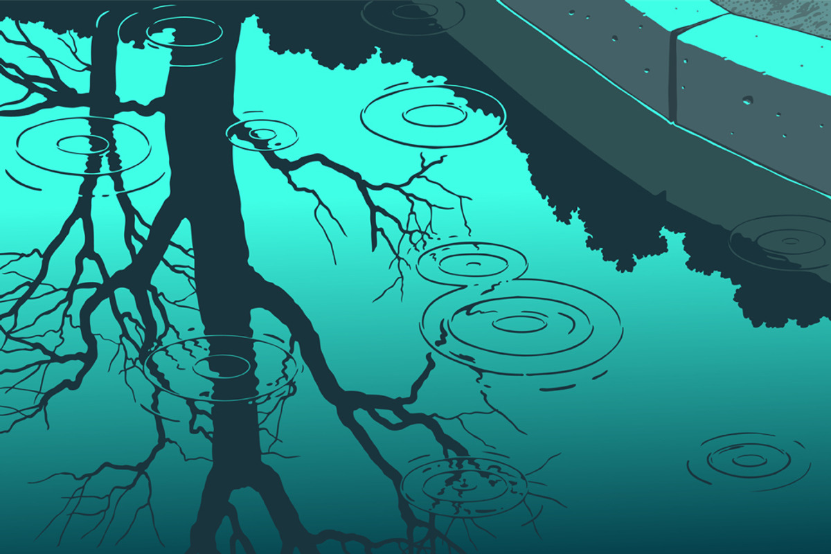 Puddle.Vector engraving, an Object Illustration by Vector Engraving (Photo 7 of 7)