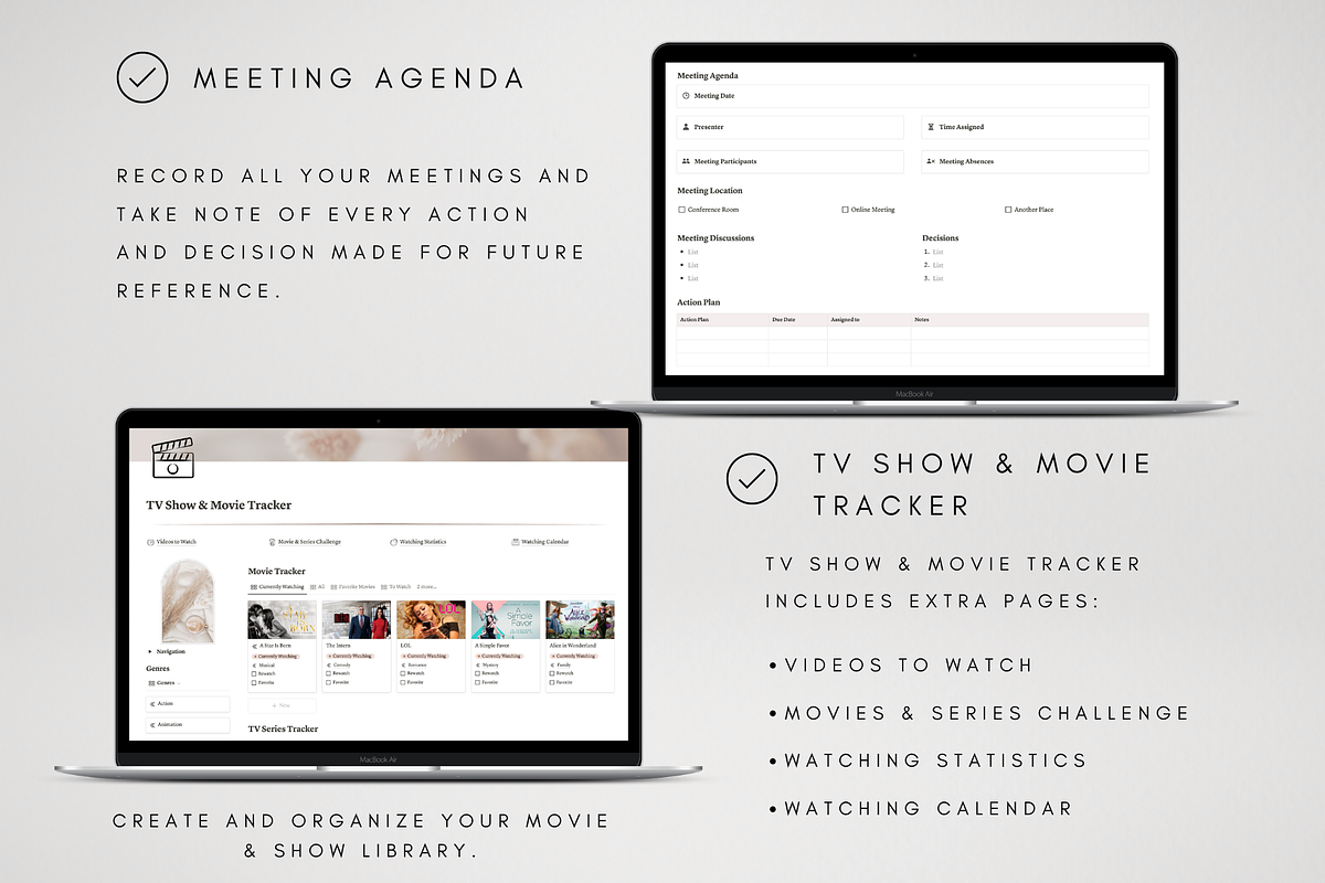 Productivity Tracker Notion Template, a Templates & Theme by BRANDcontent (Photo 6 of 8)