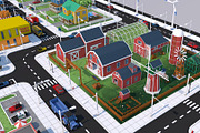 Low Poly City Town Pack, an Architecture 3D Model by multimedia4ds (Thumbnail 17 of 41)