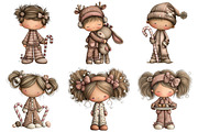 Christmas Pajama Party Clipart, an Illustration by Craft Nest (Thumbnail 6 of 11)
