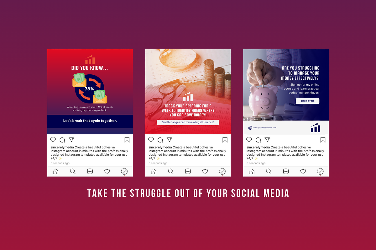 15 Finance Social Media Templates, a Social Media Template by Sincerely Media (Photo 3 of 9)
