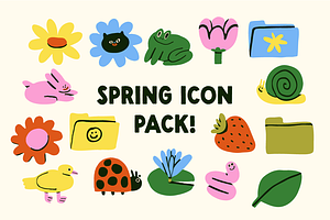 Illustrated Spring Icon Pack!, an Icon by Studio Funshop by Kelli