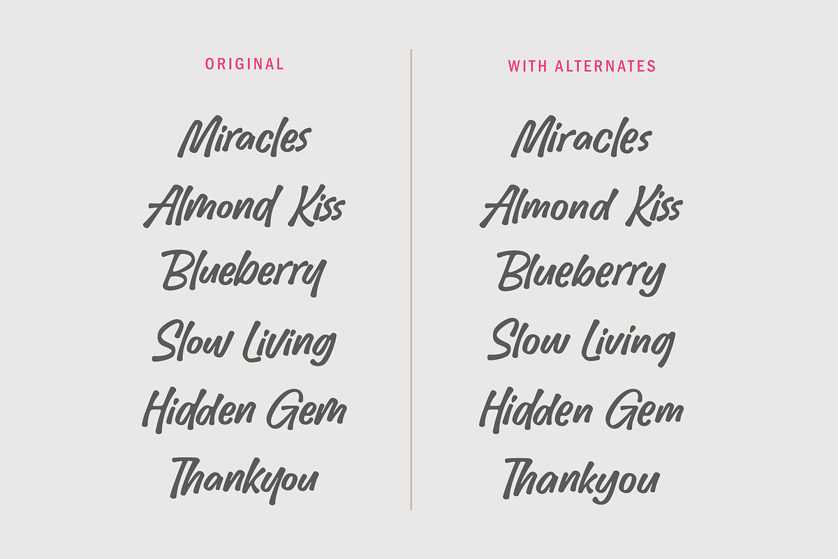 Pinky Vanilla - Handwritten Font, a Font by Subectype Studio (Photo 8 of 10)