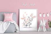 Cute Bunny in Love, an Animal Illustration by MarinadeArt (Thumbnail 6 of 7)
