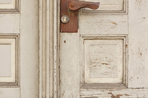 Old door containing wood, door, and house
