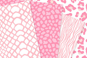 Pink Animal Print Digital Paper