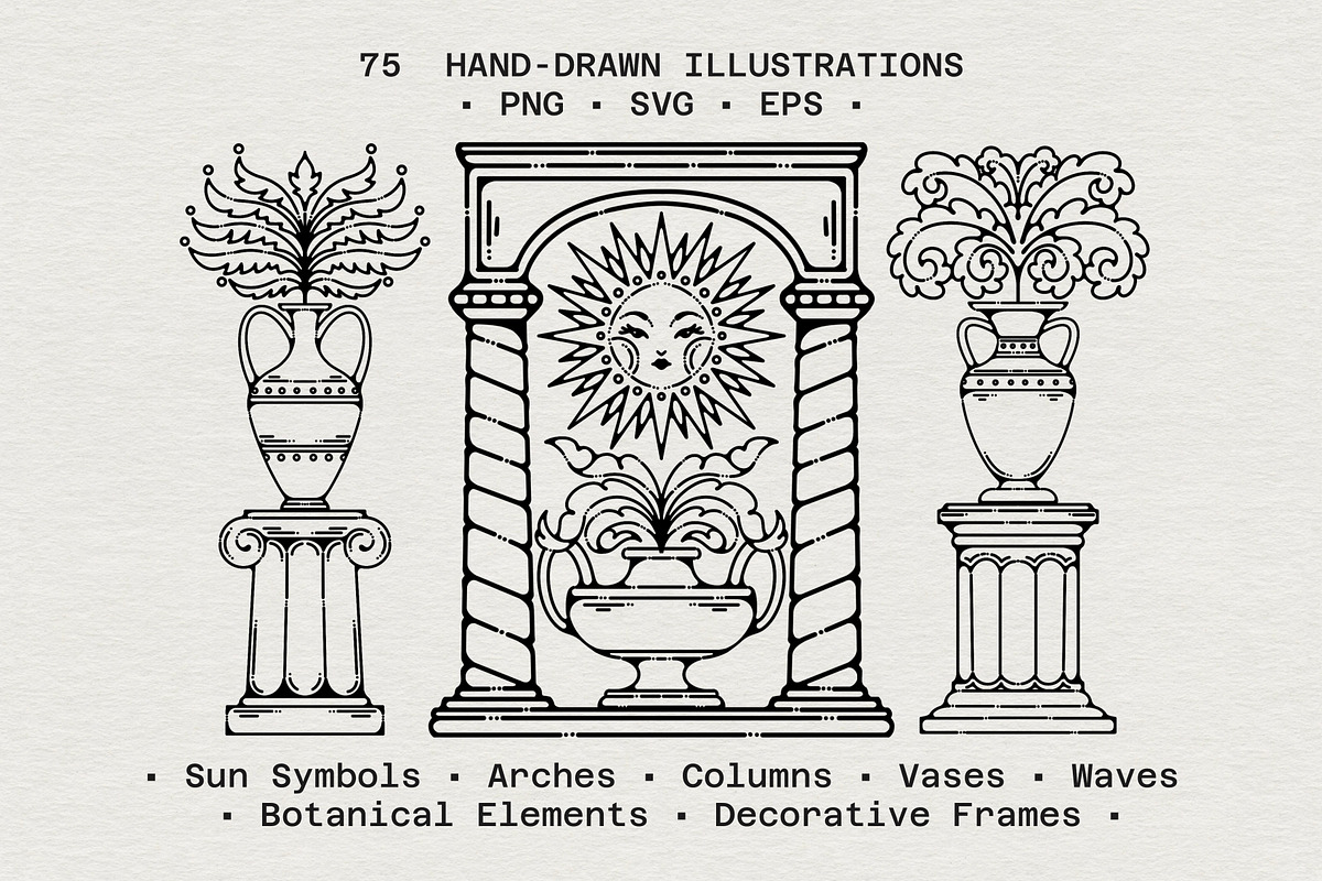 Temple Of The Sun /summer collection, an Object Illustration by heyXeni (Photo 2 of 9)