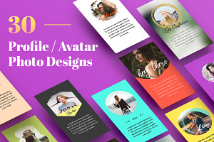 30 Profile / Avatar Photo Designs