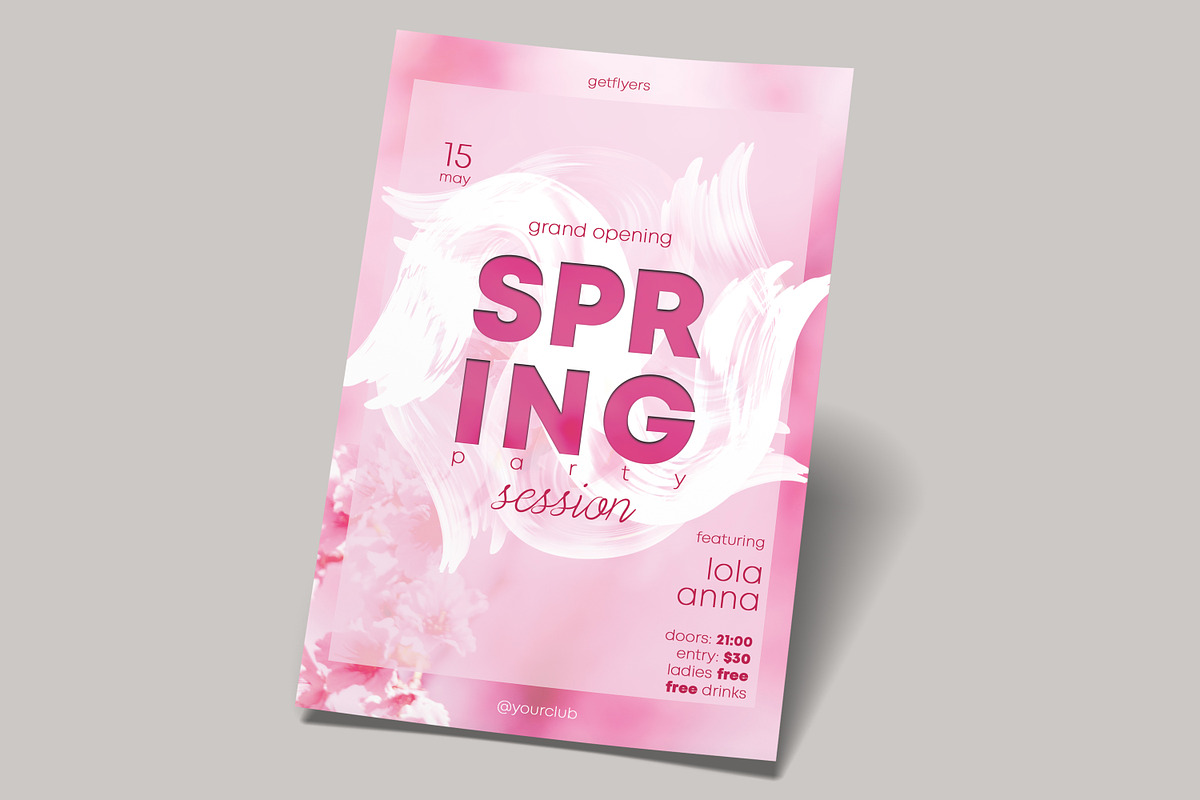 Spring Session Party PSD Flyer, a Flyer Template by Naim Selmani (Photo 2 of 3)