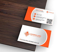 Orange Business Card Template